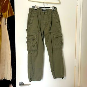 Abercrombie & Fitch Green 90s Style Utility Cargo Pant | Size 32 W, 32 L